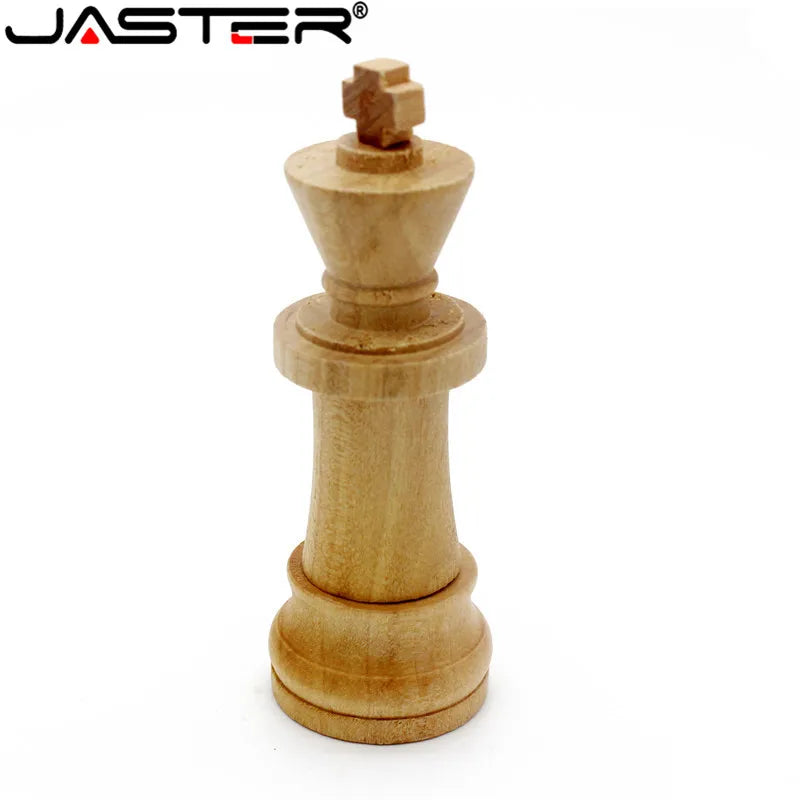 Wooden chess USB flash drive