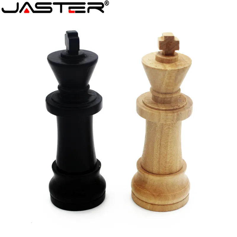 Wooden chess USB flash drive